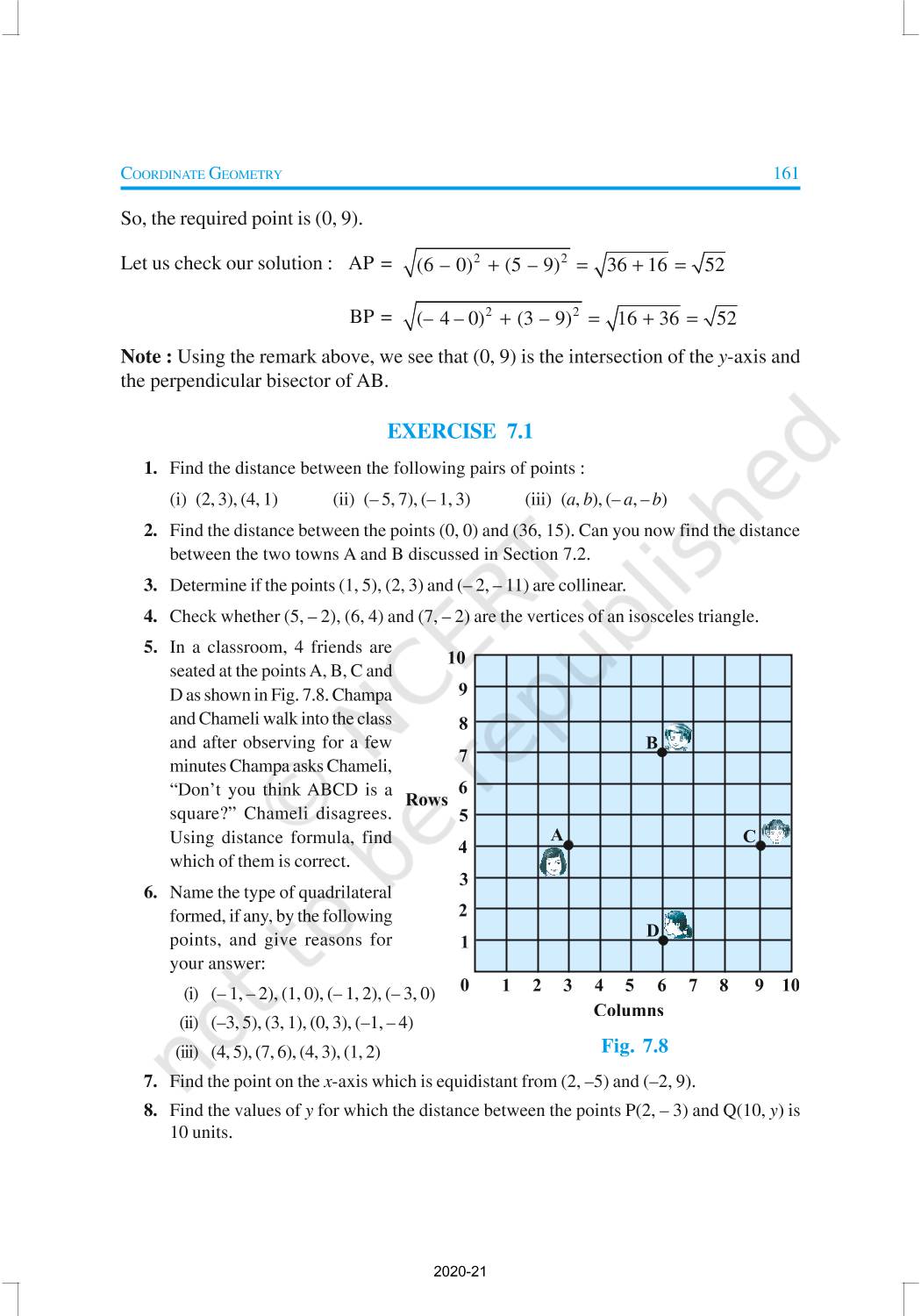 Coordinate Geometry - NCERT Book Of Class 10 Mathematics